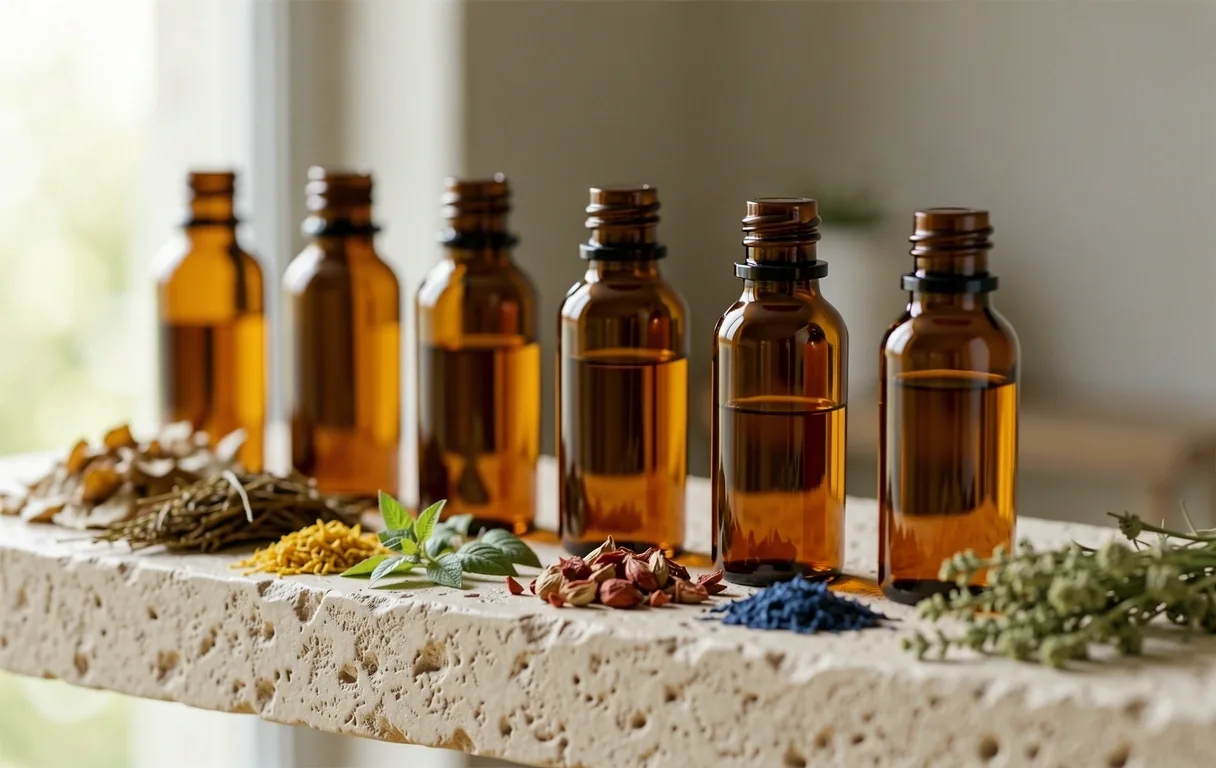 Premium amber glass apothecary jars